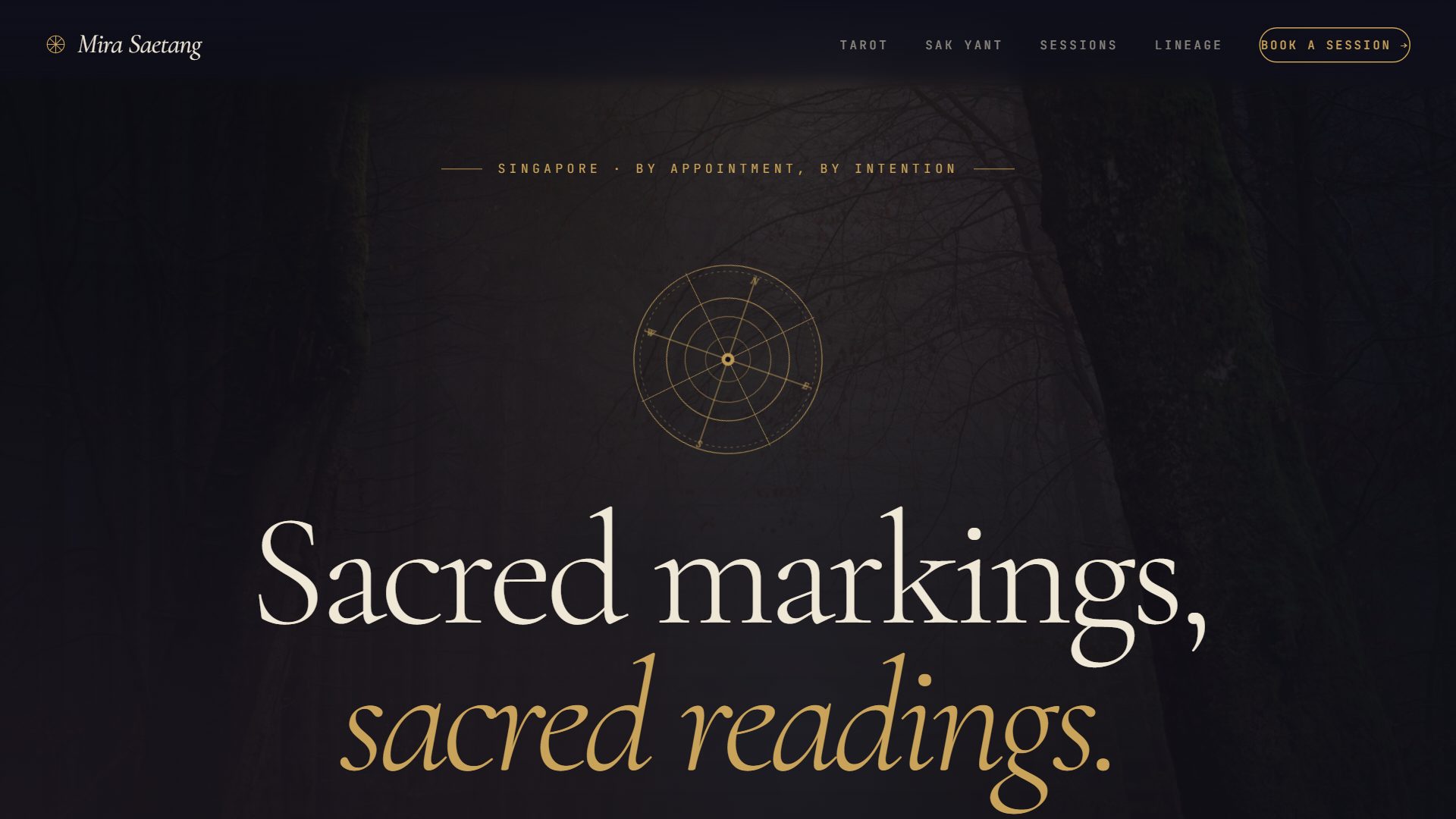 Ritual Readings — Tarot & Sak Yant editorial sample
